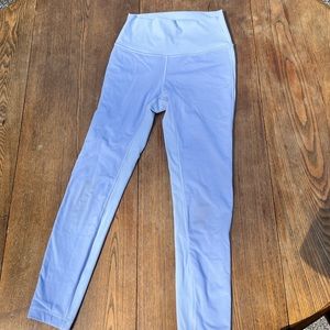 lulu periwinkle cropped leggings